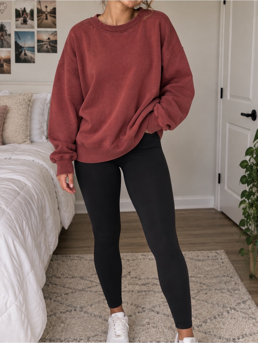 Lululemon Women’s Oversized Crewneck Sweatshirt Brick Red Approx Size 8/10